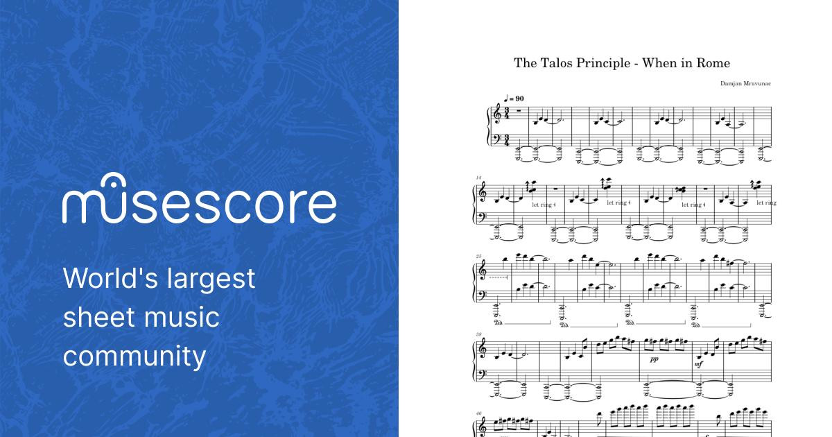 The Talos Principle OST - piano tutorial