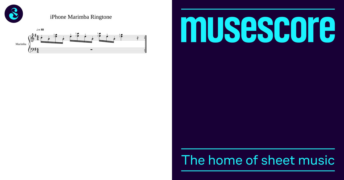 iPhone Marimba Ringtone Sheet music for Marimba (Solo)