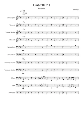 Free Umbrella by The Baseballs sheet music | Download PDF or print on  Musescore.com
