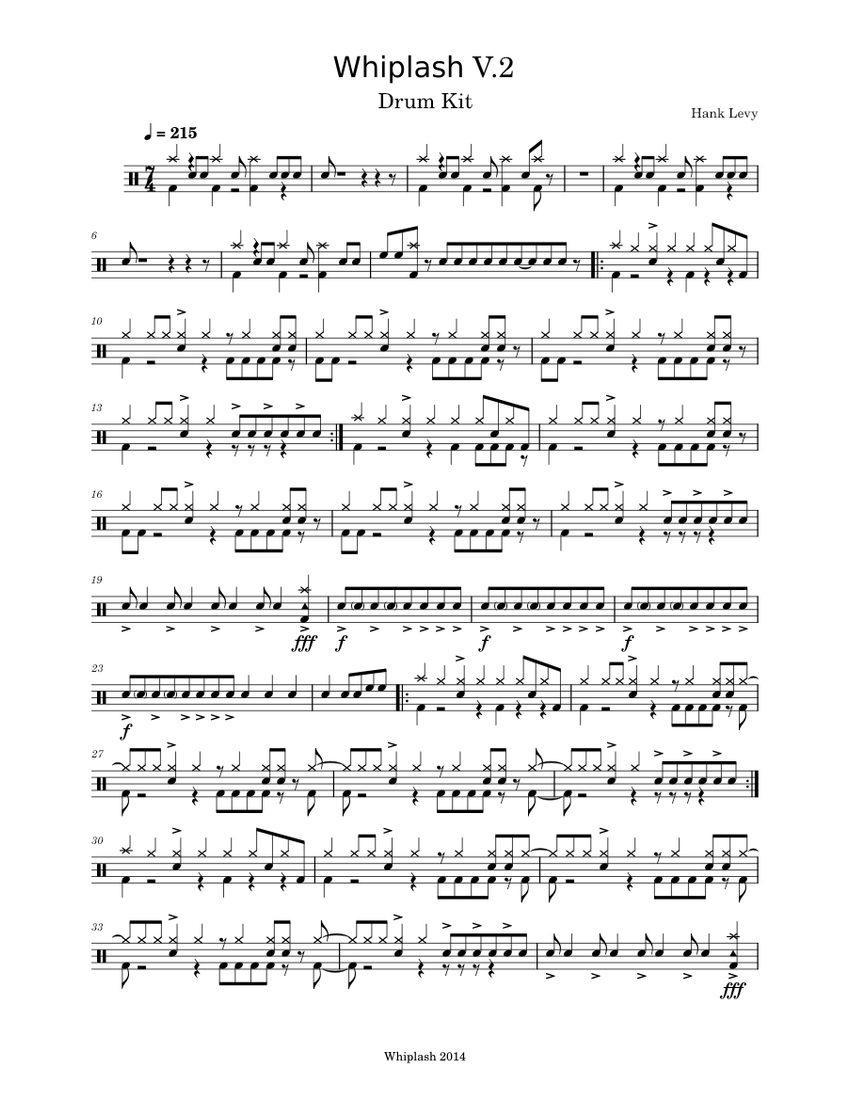 Whiplash Hank Levy Whiplash V.2 piano tutorial