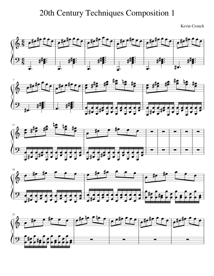 20th Century Techniques Composition 1 Rough Draft