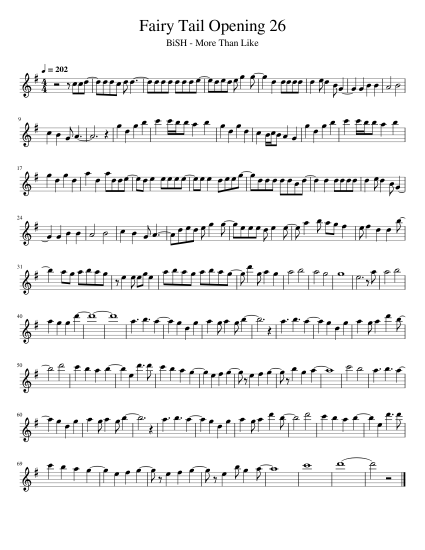 Tengoku Daimakyou Opening 1 Sheet music for Flute (Solo