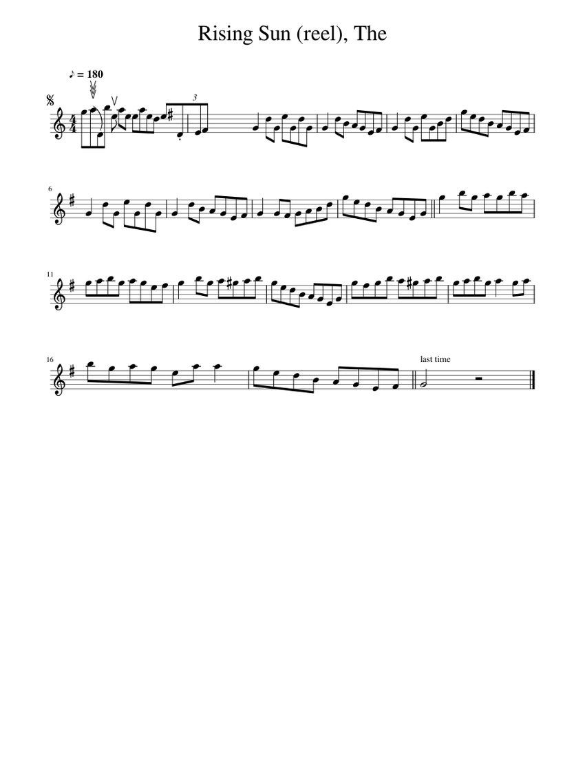 The Rising Sun (reel) Sheet music for Piano (Solo) Easy | Musescore.com