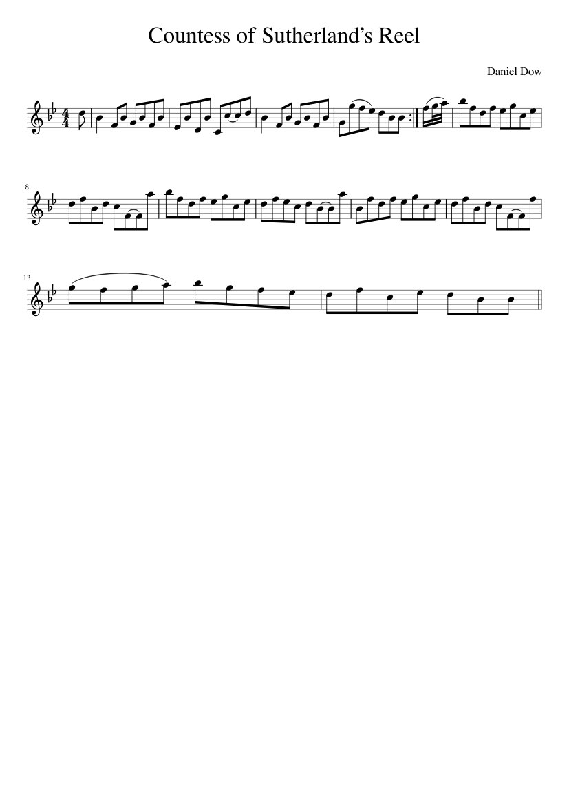 Countess of Sutherlands Reel