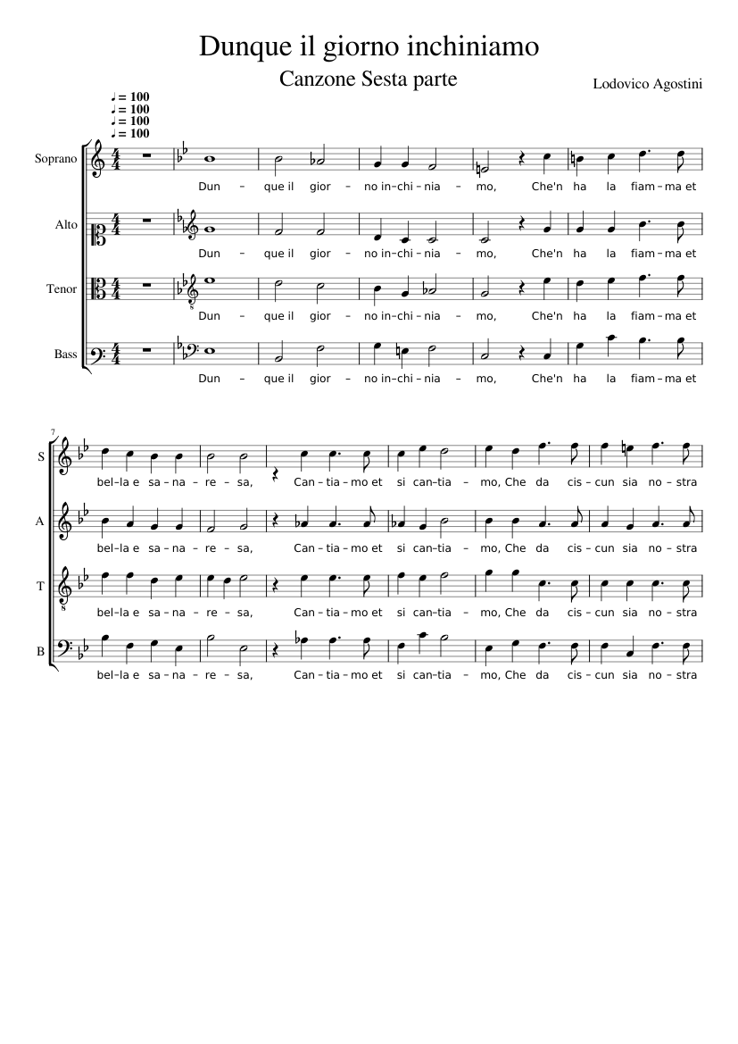 Dunque il giorno inchiniamo