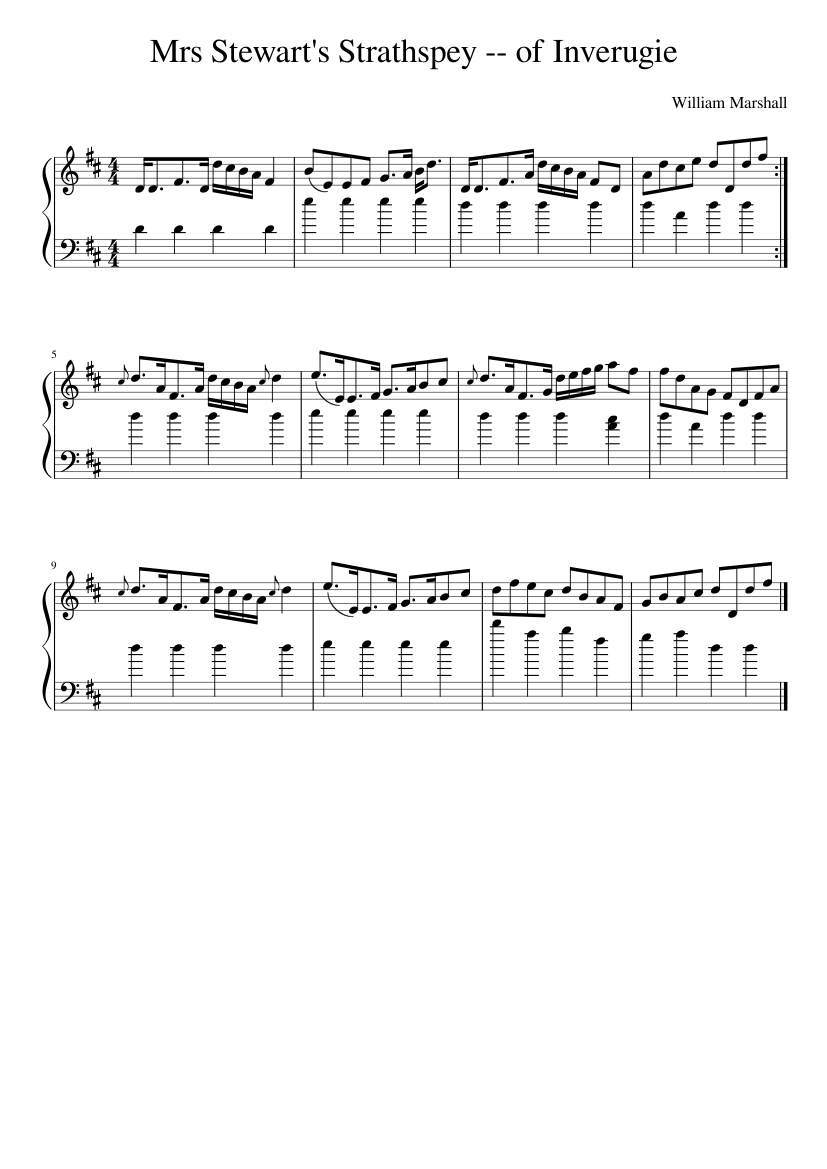 Mrs Stewart's Strathspey -- of Inverugie