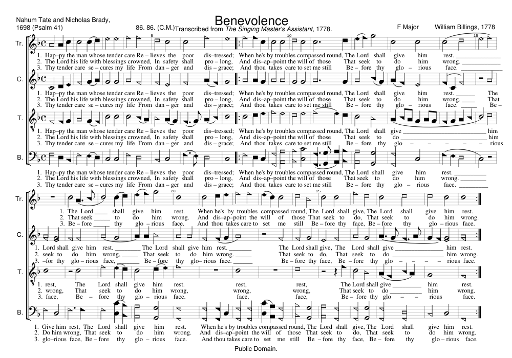 Benevolence - William Billings