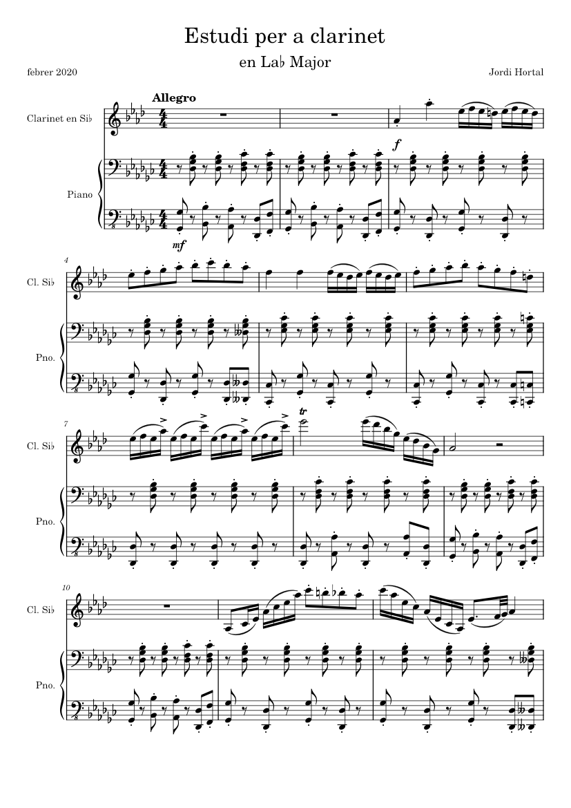 Estudi per a clarinet