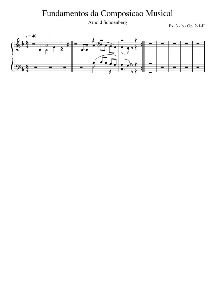 Fundamentos da Composicao Musical - Schoenberg Arnold - Ex. 3 - b - Op. 2-1-II
