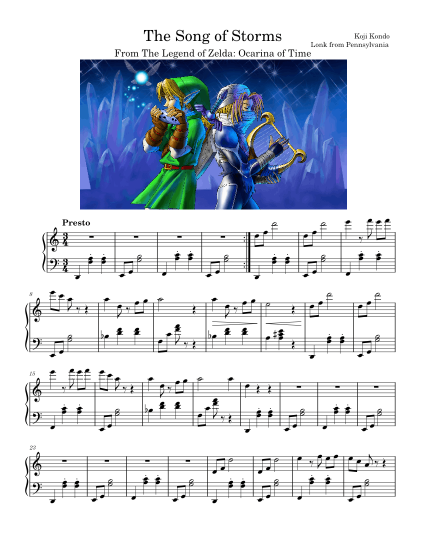 Key & BPM for Song of Storms (From the Legend of Zelda, Ocarina of