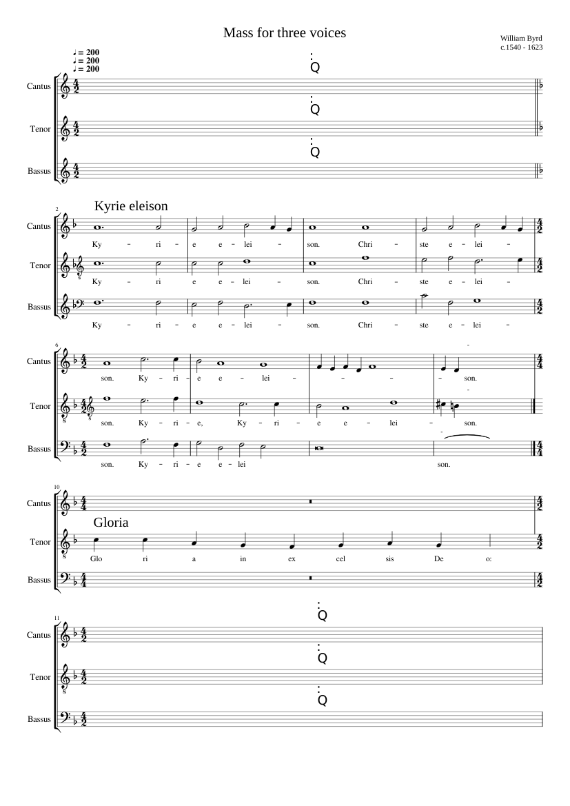 Mass for three voices
