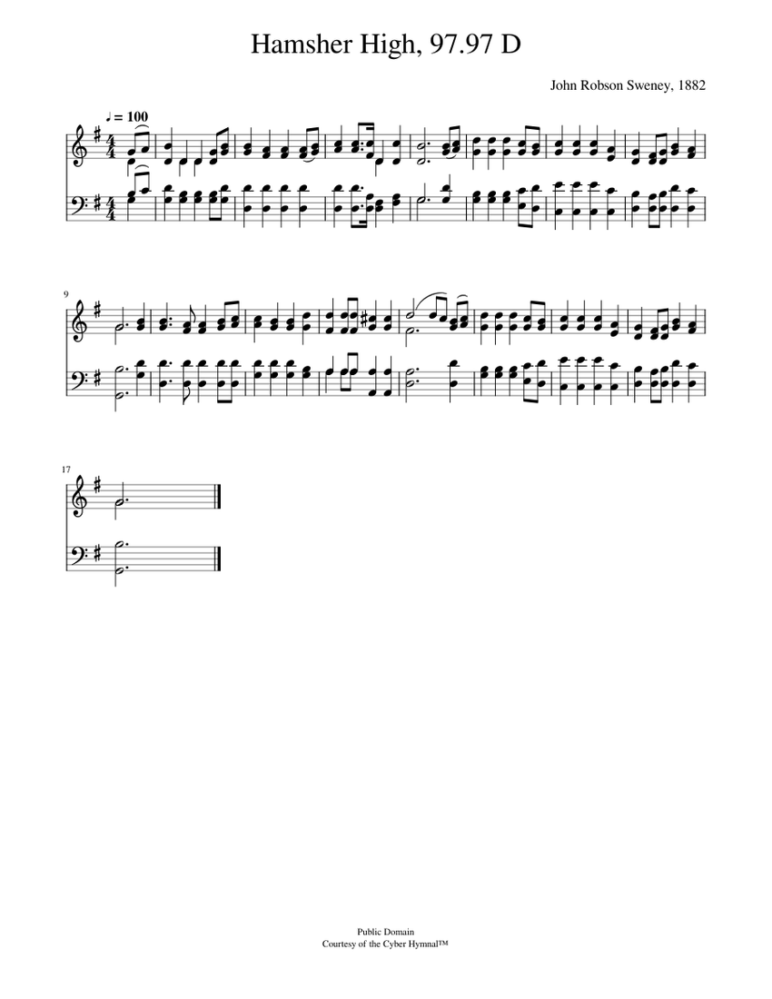 There is room for thee John R. Sweney Sheet music for Piano (Piano