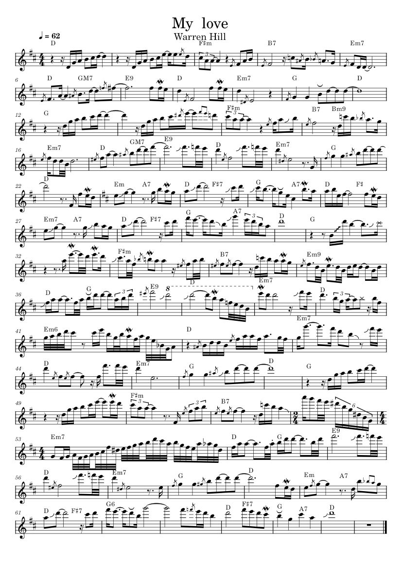 My love Sheet Music for Saxophone alto (Solo) | MuseScore.com