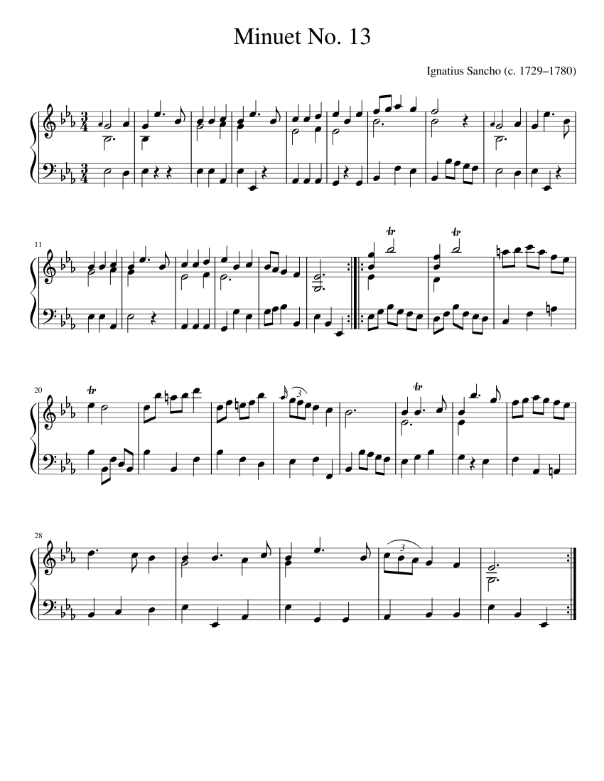 Minuets etc. for the Violin Mandolin German Flute and Harpsichord