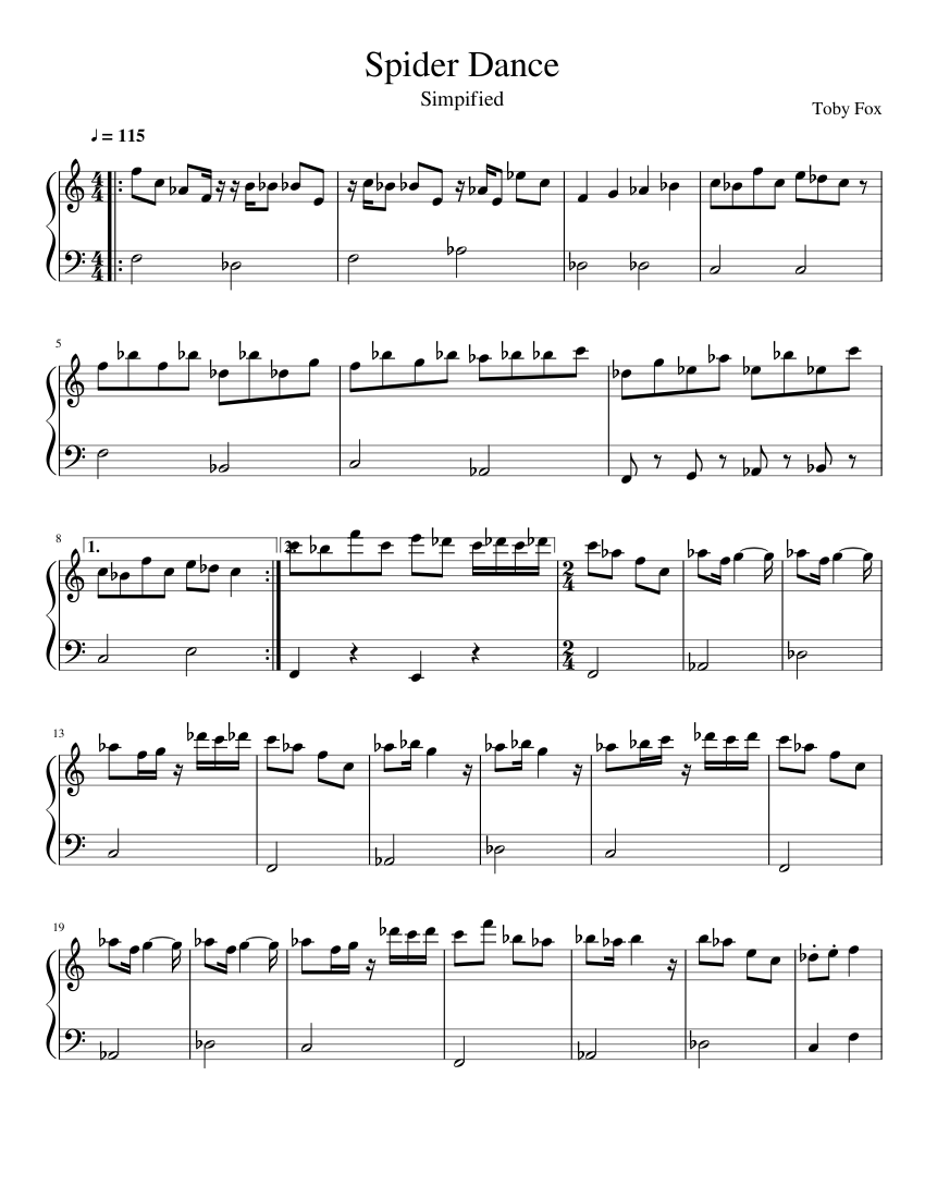 Spider Dance Sheet music for Piano (Solo) | Musescore.com