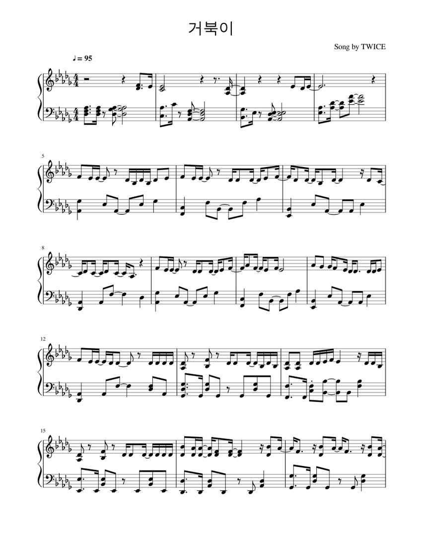 Twice Turtle Sheet Music For Piano Solo Musescore Com