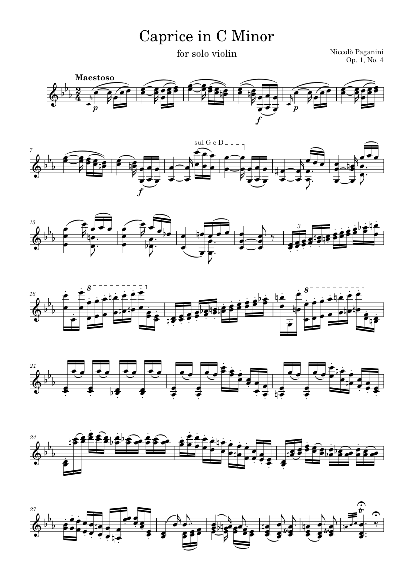 24 Caprices for Solo Violin Op.1