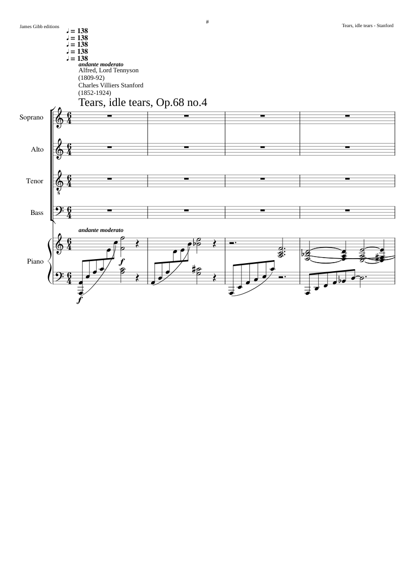 Tears idle tears Op.68:4