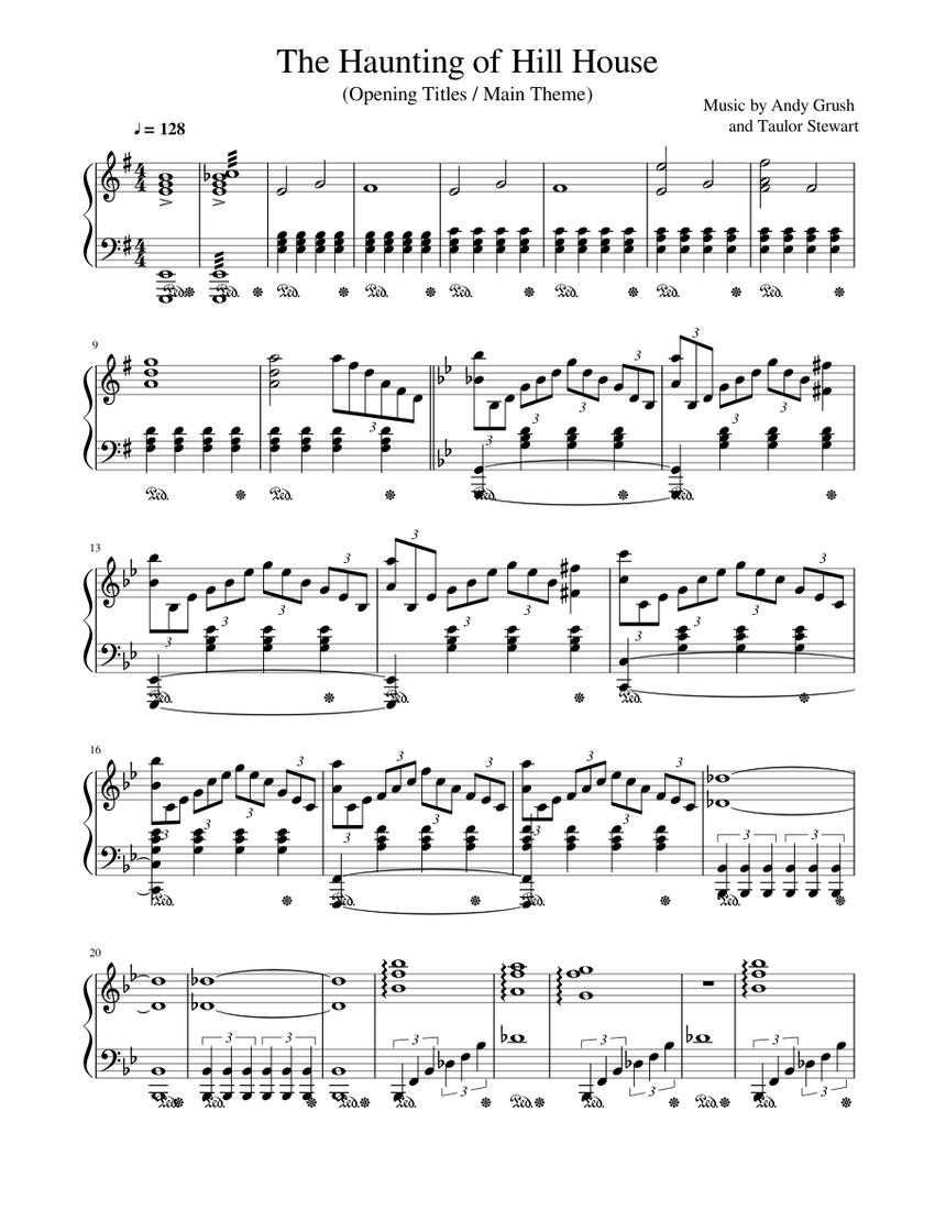 The Haunting of Hill House Sheet music for Piano (Solo) | Musescore.com