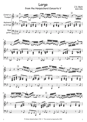 Free Harpsichord Concerto No.5 In F Minor, Bwv 1056 by Johann Sebastian Bach  sheet music | Download PDF or print on Musescore.com