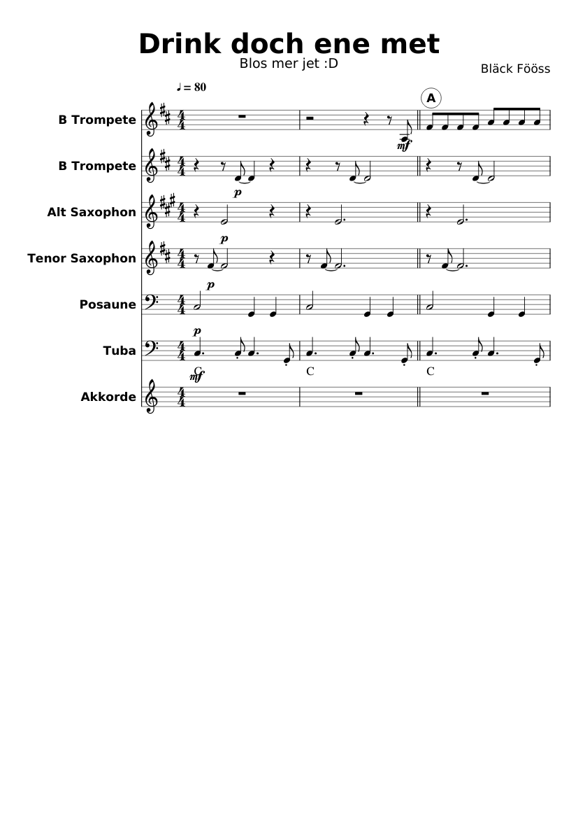 Drink doch ene met Sheet music for Trombone, Tuba, Vocals, Saxophone alto &  more instruments (Mixed Ensemble) | Musescore.com