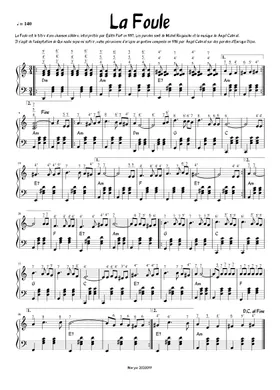 Free La Foule by Édith Piaf sheet music | Download PDF or print on  Musescore.com