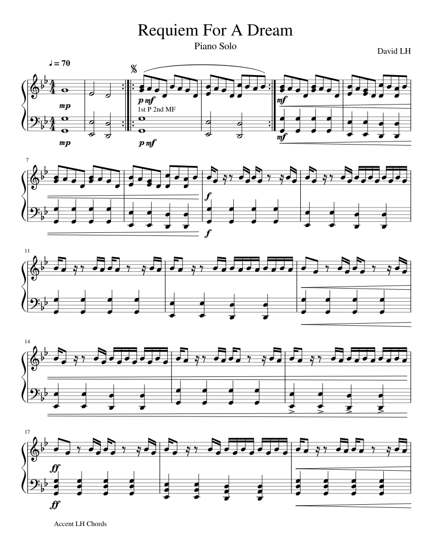 For A Dream (Piano Solo) Sheet for (Solo) Musescore.com