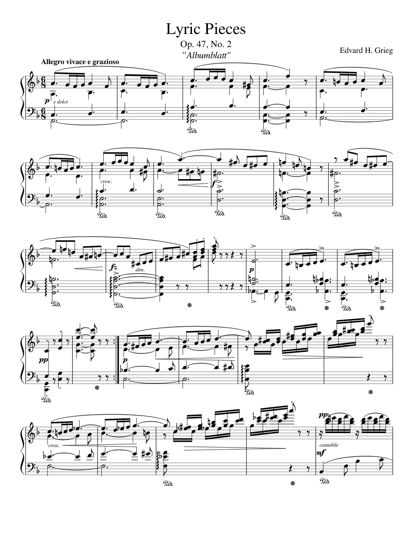 Lyric Pieces Op 47