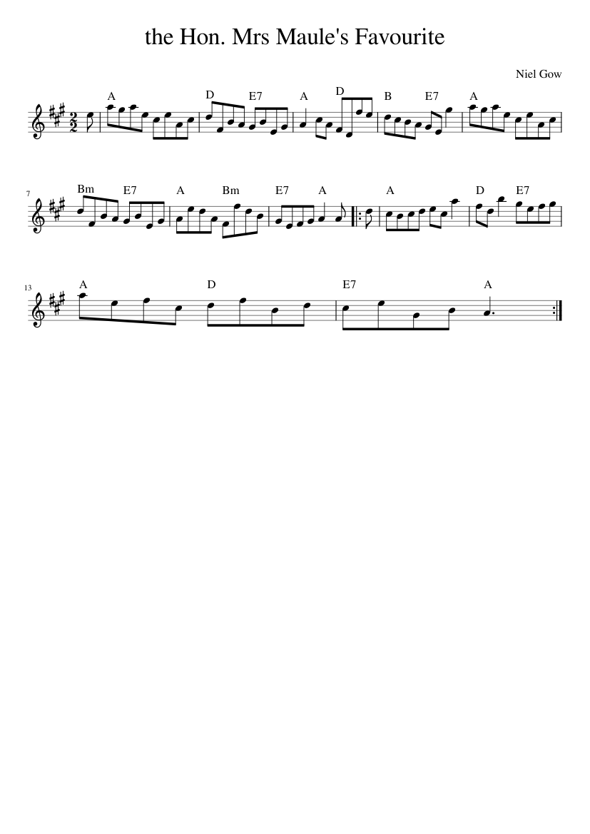 the Hon. Mrs Maule's Favourite