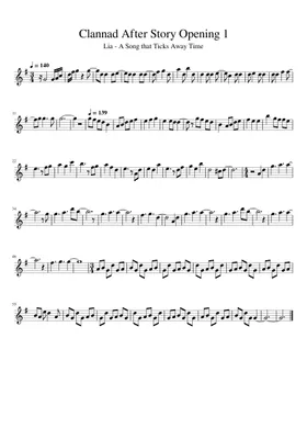 Clannad After Story Opening 1 Sheet music for Flute (Solo)