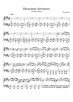 Geometry Dash OST (for piano) sheet music | Play, print, and download in  PDF or MIDI sheet music on Musescore.com