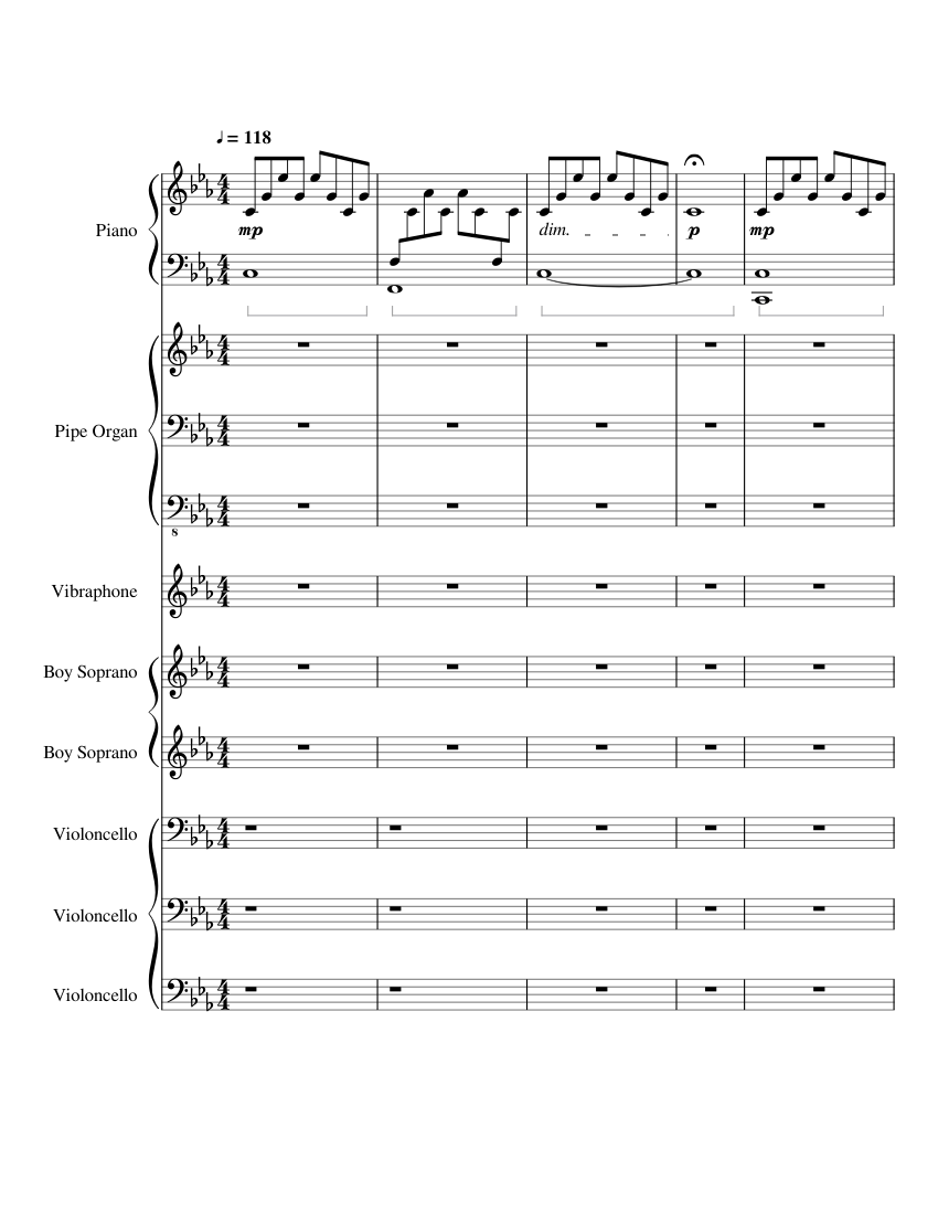 Light of The Seven - Game of Thrones (Complete) Sheet music for Piano,  Organ, Child, Vibraphone & more instruments (Mixed Ensemble) | Musescore.com