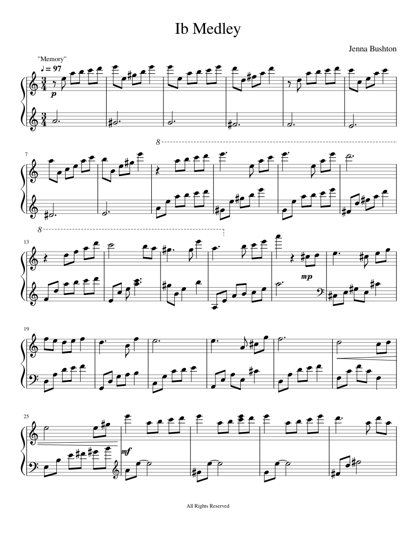 Ib Medley Sheet music for Piano (Solo) | Musescore.com