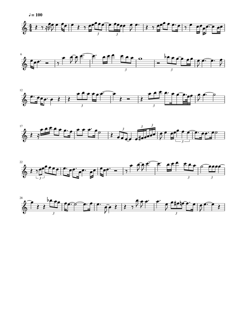 Almost blue Sheet music for Flute (Solo) | Download and print in PDF or ...