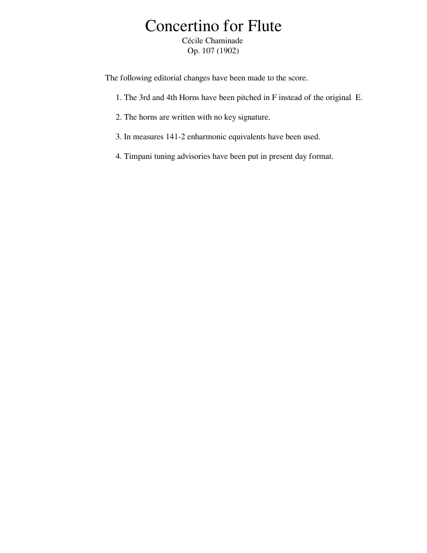 Concertino for Flute