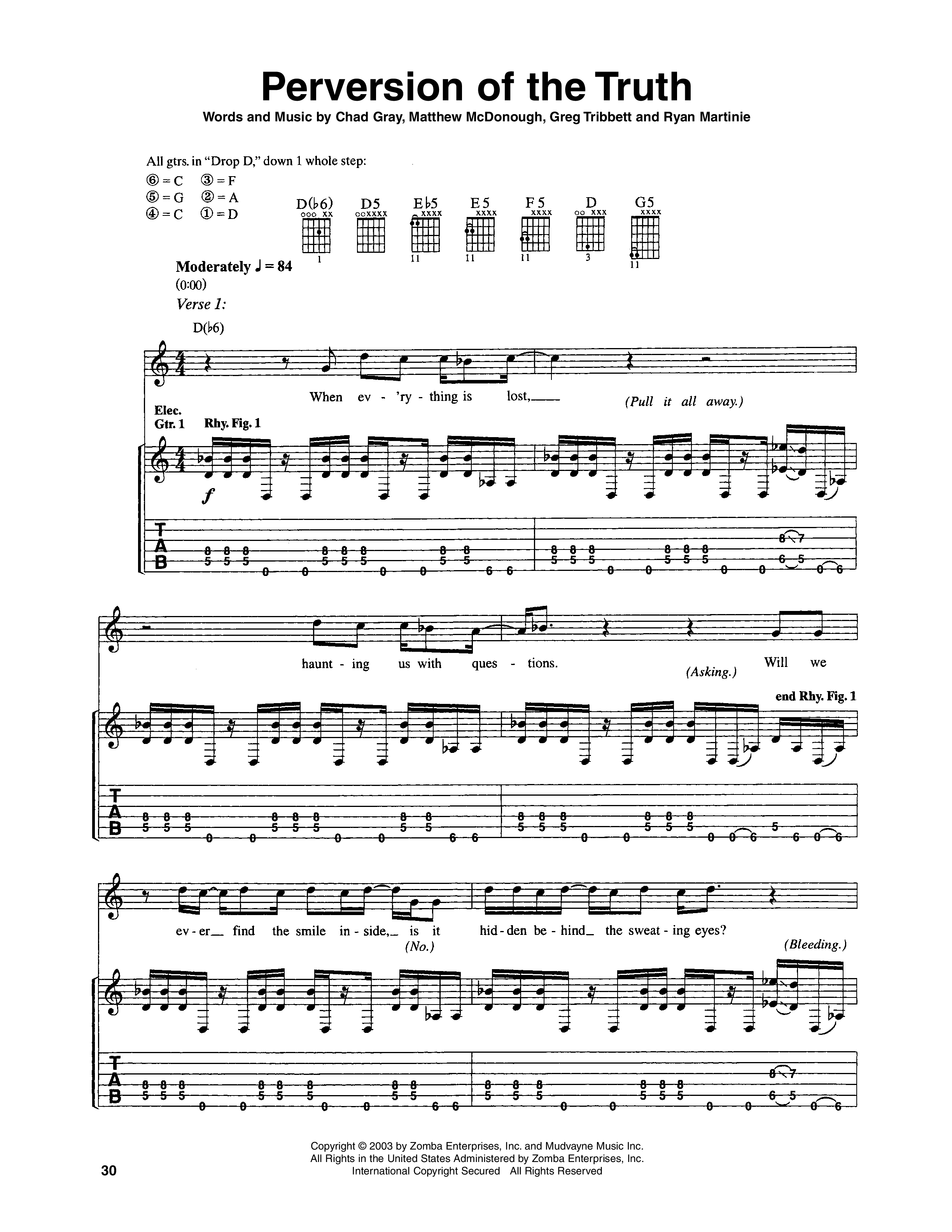 Play Official version of Perversion Of The Truth - Mudvayne