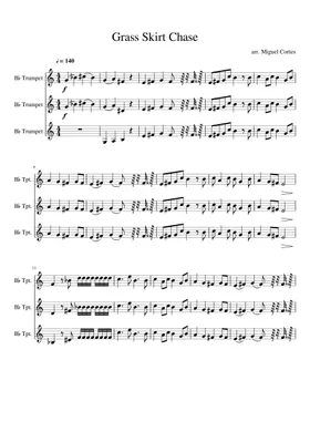 Spongebob: Skirt Grass Chase - For Trumpet Sheet music for Trumpet in  b-flat (Solo)