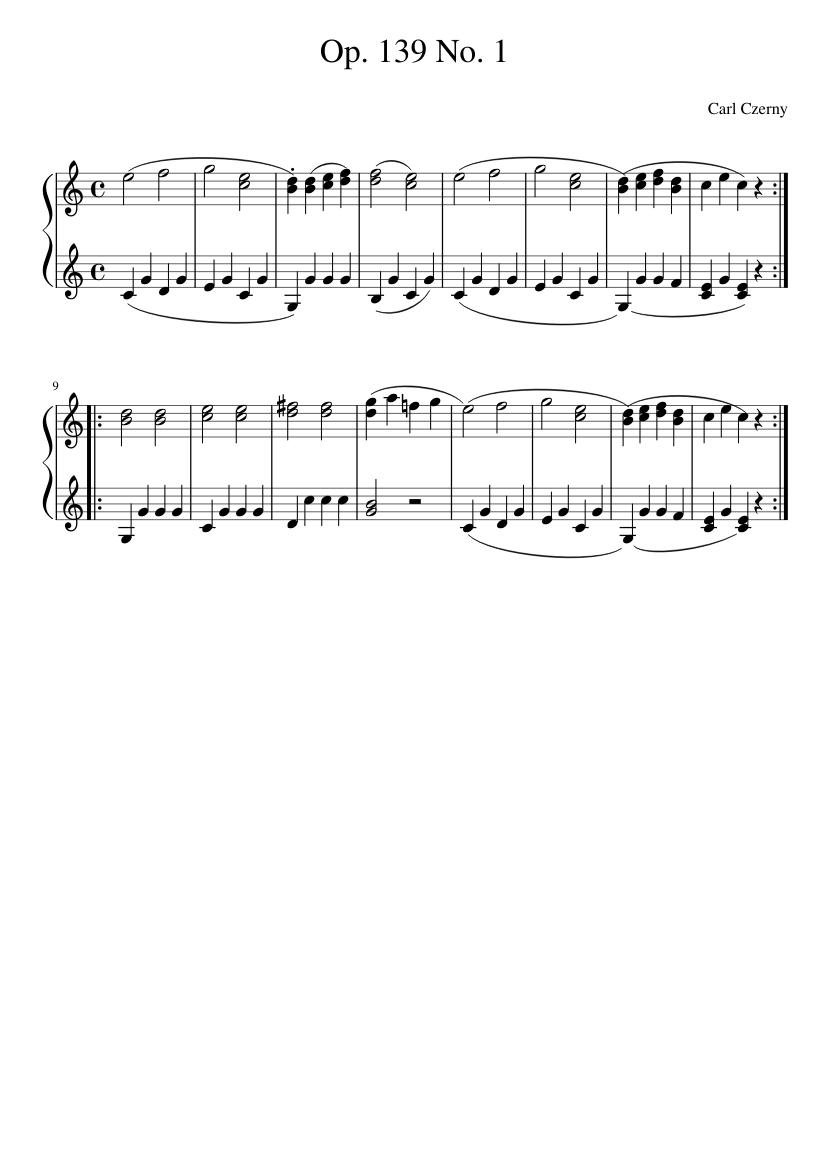 Carl Czerny Op. 139 No. 1