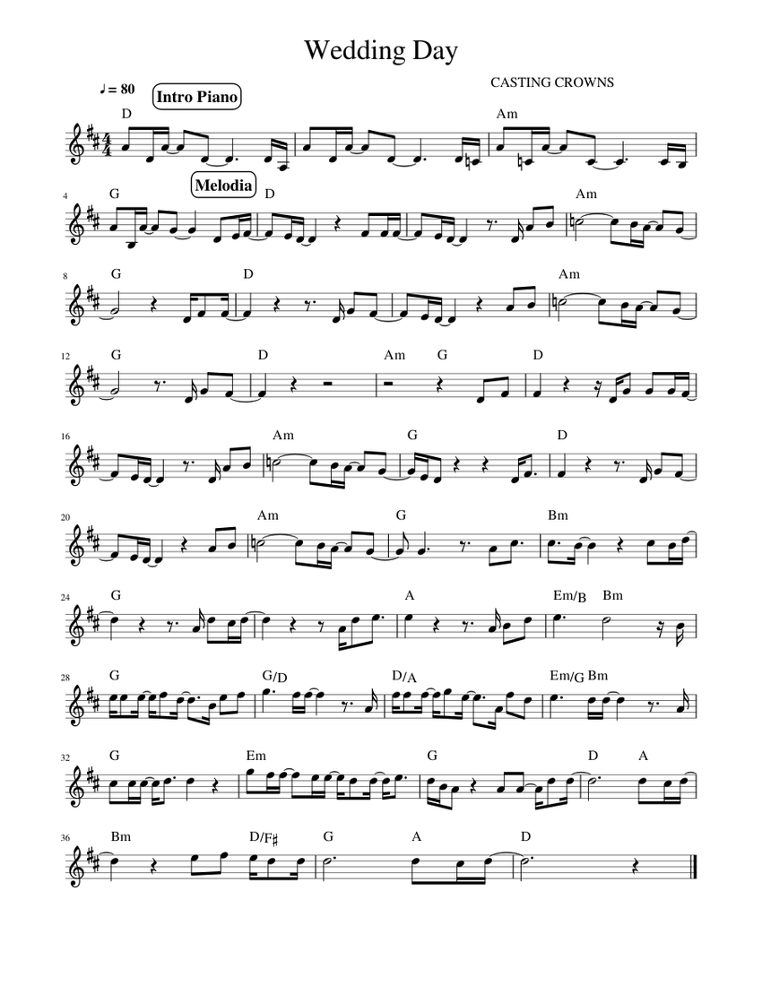 Wedding Day Sheet music for Piano (Solo) | Musescore.com
