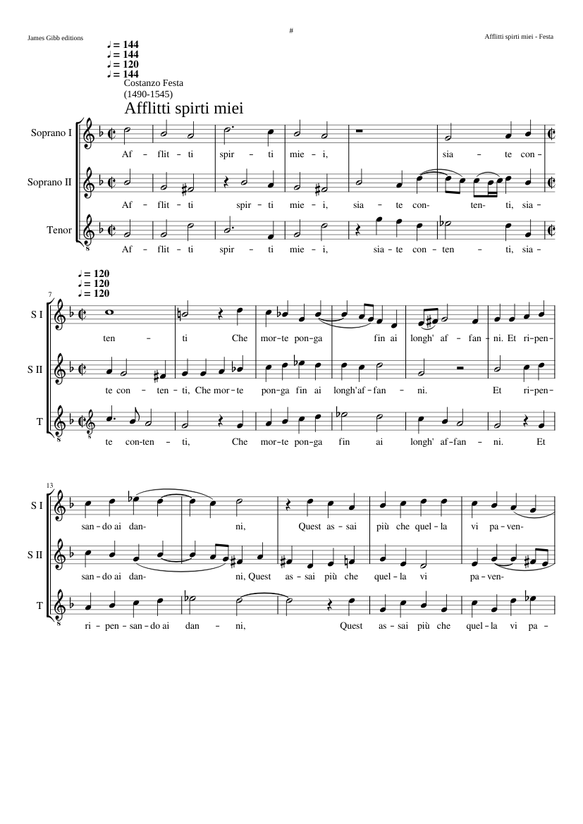 Afflitti spirti miei