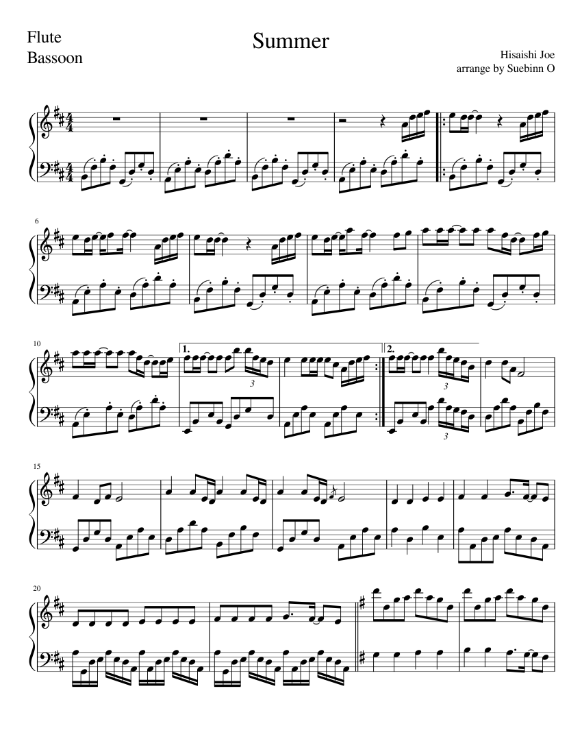 Summer Sheet music for Piano (Solo) | Musescore.com