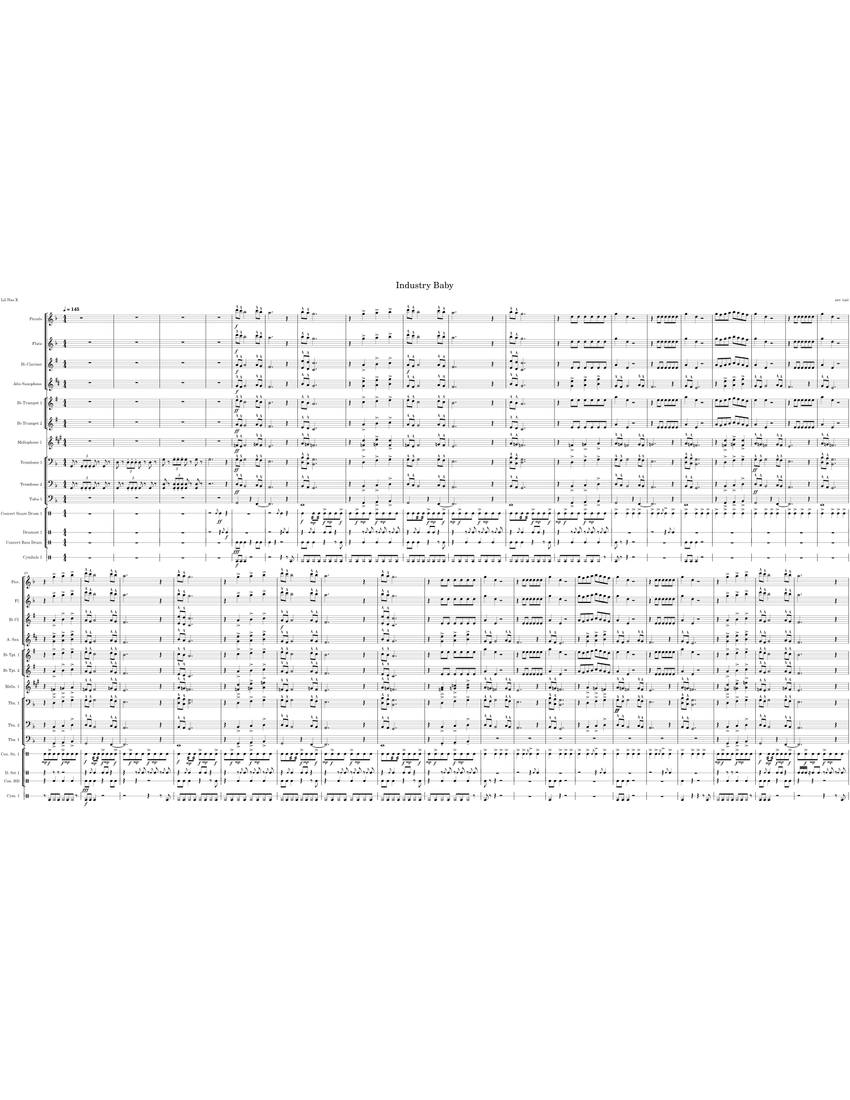 Industry Baby Lil Nas X WHHS Industry Baby Sheet music for Trombone