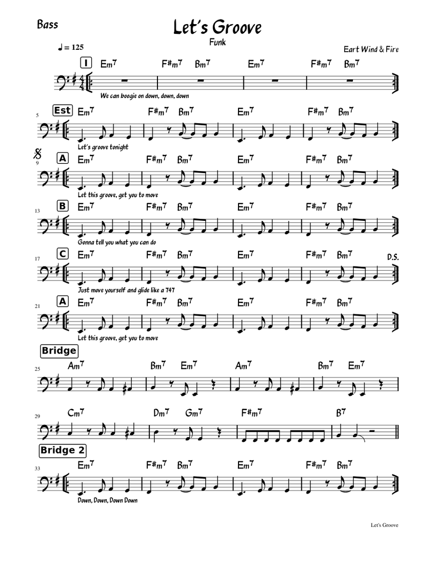 Lets Groove Earth Wind Fire Sheet Music For Piano Solo Lets groove earth wind fire sheet music for piano solo
