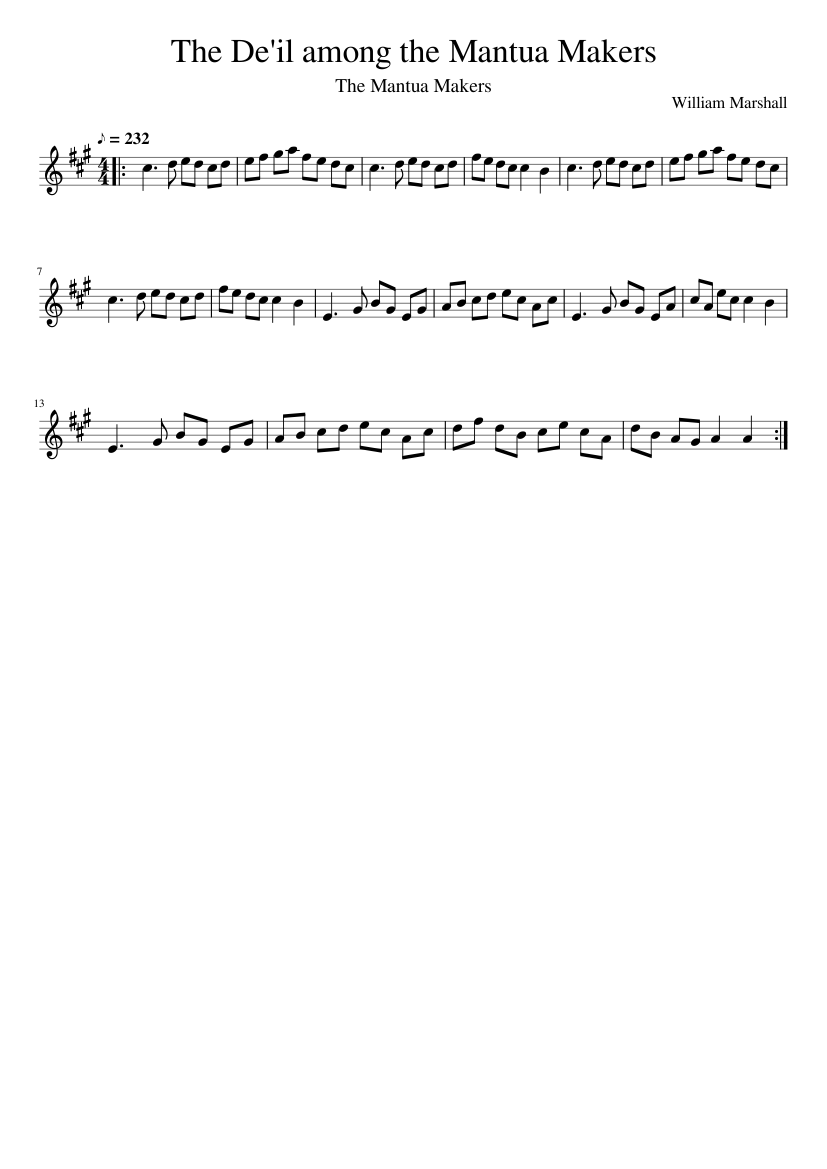 The De'il among the Mantua Makers