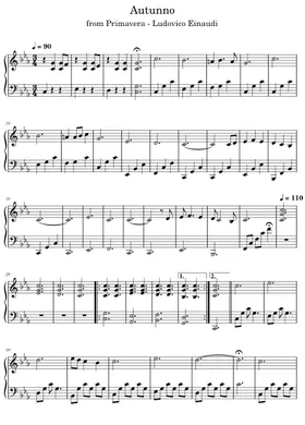 Free Primavera by Ludovico Einaudi sheet music | Download PDF or print on  Musescore.com