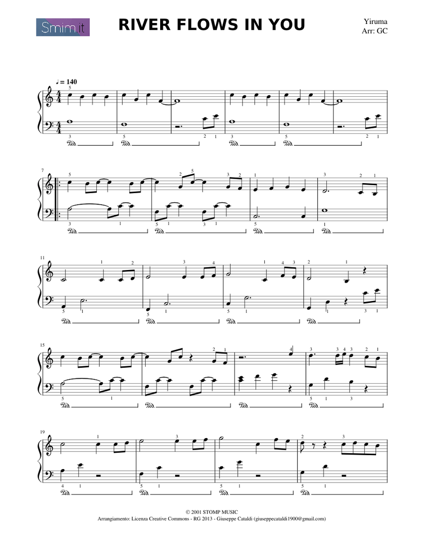 River Flows in You (Yiruma) Sheet music for Piano (Solo) | Musescore.com