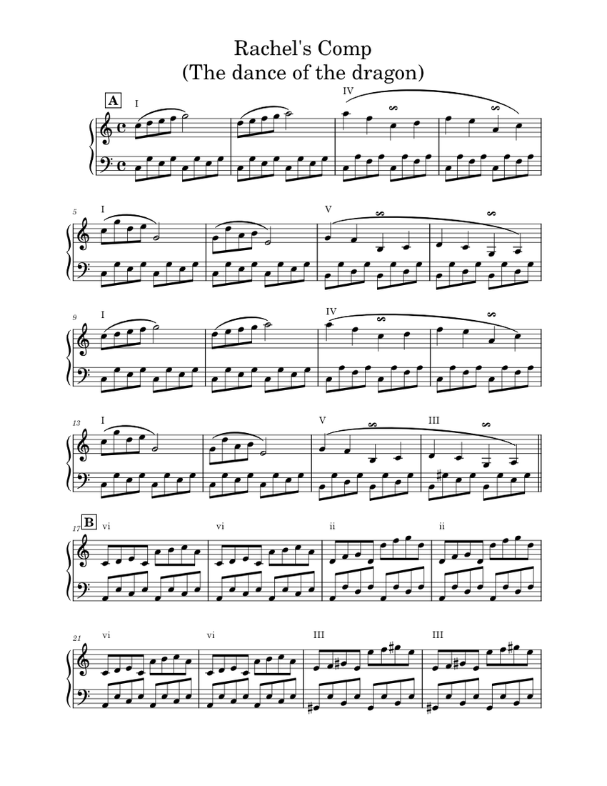 The Dance Of The Dragon Sheet music for Piano (Solo) Easy | Musescore.com