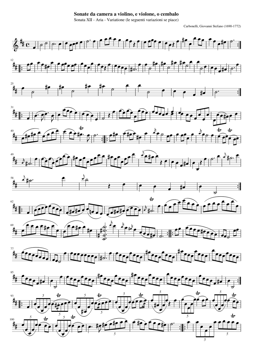 12 Violin Sonatas