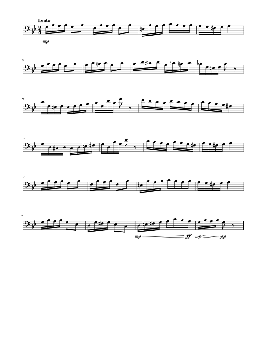 Etude for Trombone Sheet music for Trombone (Solo) | Musescore.com