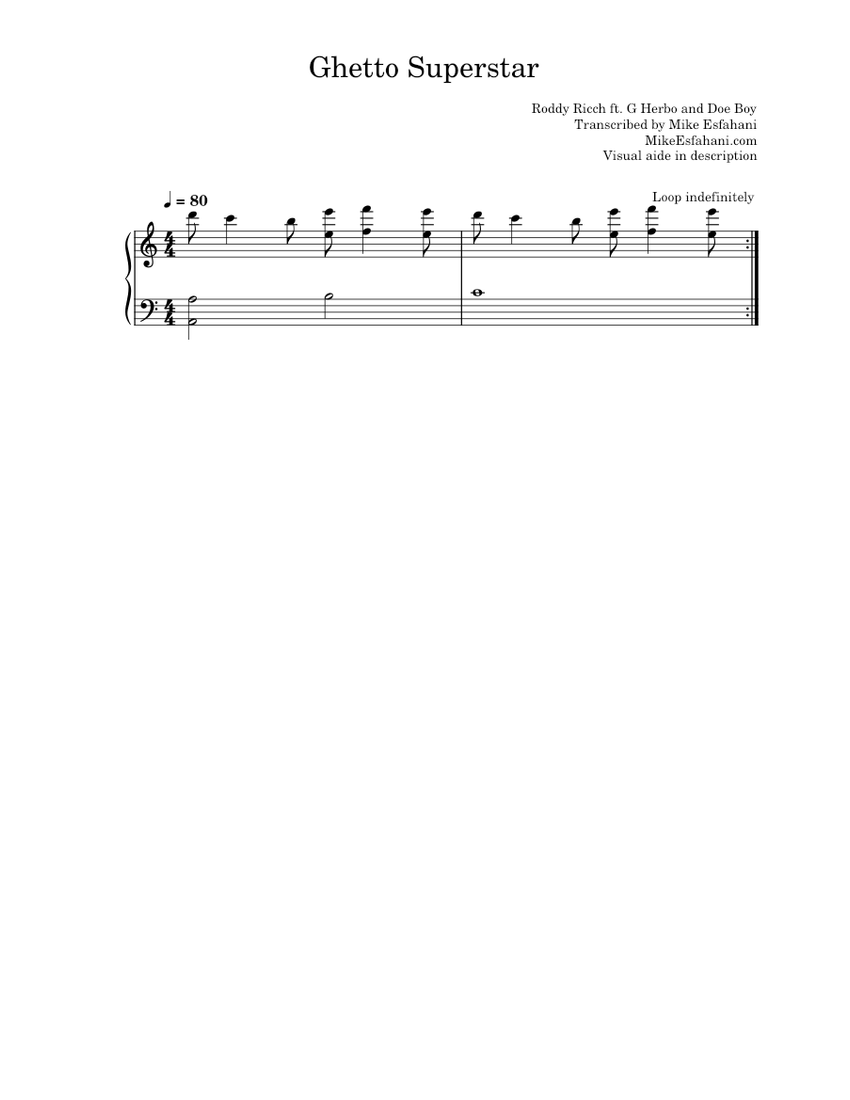 Ghetto Superstar Roddy Ricch Ft G Herbo And Doe Boy Sheet Music For ghetto-superstar-roddy-ricch-ft-g-herbo-and-doe-boy-sheet-music-for